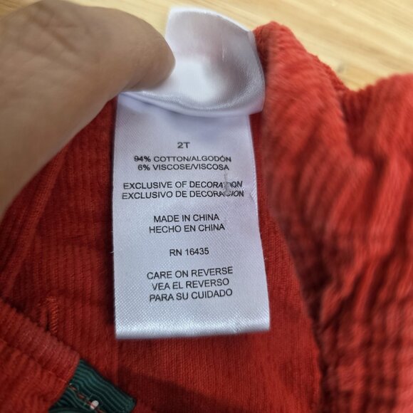 Nanette Kids Christmas Red Corduroy Snowman Dress Toddler *Size 2T* - Picture 6 of 10